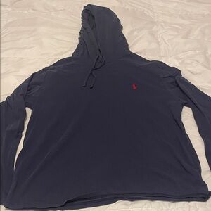 Ralph Lauren Dark Blue Hoodie with Red Logo